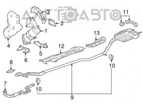 Galerie de evacuare cu convertor catalitic Chevrolet Volt 16-