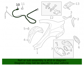 Трос открытия лючка бензобака Subaru Impreza 4d 17-23 GK