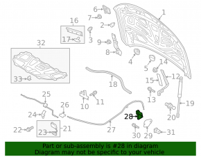 Mâner de deschidere capotă bej pentru Audi A6 C7 12-18