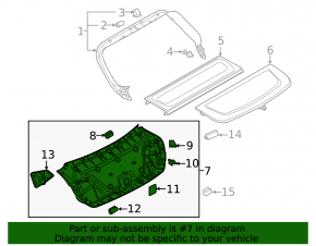 Обшивка двери багажника Audi A5 F5 18-18 5D серая, потерта