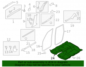 Покрытие пола Subaru Impreza WRX GH 10-14 5d черное