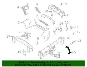 Кронштейн заднего бампера левый Mercedes W167 GLE 350 450 20-26 AMG pkg