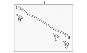 Уплотнитель капота задний Mazda 3 14-18 BM
