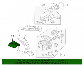Воздухоприемник передняя часть Hyundai Santa FE 21-23 2.5T