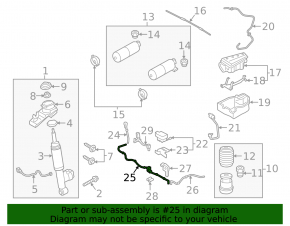 Tuburi suspensie pneumatică spate dreapta pentru Volvo XC90 16-26