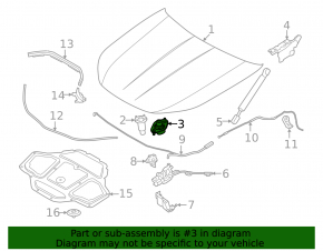 Отбойник капота левый BMW 5 G30 17-23