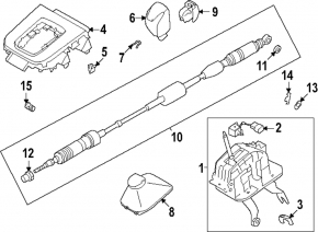 Накладка шифтера КПП Subaru Forester 25-26