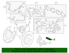 Ghidaj etrier spate dreapta (set 2 buc.) pentru Honda Accord 2023-2026