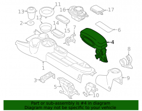 Консоль центральная подлокотник Mini Cooper F56 3d 14-24 черн