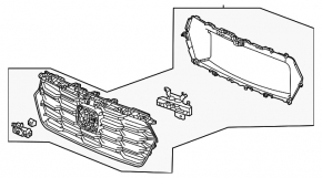 Решетка радиатора grill Honda Pilot 23-26