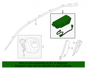 Подушка безопасности airbag пассажирская в торпеде Audi A4 B8 08-16
