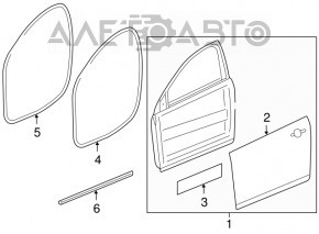 Дверь голая передняя левая Chevrolet Cruze 11-16