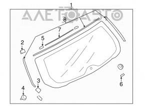 Стекло заднее двери багажника Subaru Outback 10-14