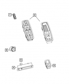Кнопка двери багажника наружняя Jeep Cherokee KL 14-18 keyless