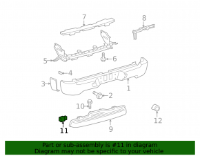 Парктроник заднего бампера Toyota FJ Cruiser 07-14