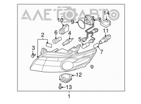 Фара передняя левая Infiniti FX35 FX45 03-06