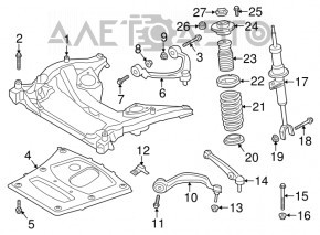 Амортизатор передний левый BMW 5 F10 11-16 3.0T RWD