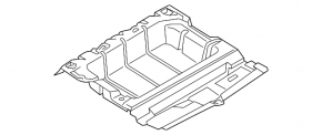 Поддон багажника BMW X3 G01 18-24 без запаски, черный