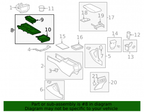 Suportul de pahare Toyota Camry v40 sub copac, uzat