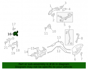 Петля двери верхняя задняя левая Honda Accord 23-