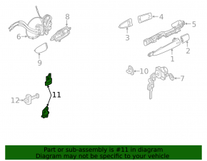 Петля двери верхняя передняя левая Nissan Pathfinder 13-20