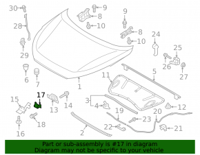 Крюк замка капота Hyundai Tucson 16-21