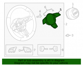Накладка руля Audi A4 B9 17-25 черный глянец, сломана