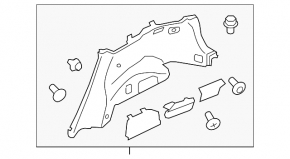 Обшивка арки левая Subaru Impreza WRX GH 08-14 5d черная