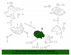 Подушка двигателя задняя Ford Fusion mk5 13-14 1.6T