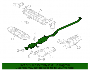 Выпускная трасса средняя часть с катализатором Mazda 3 19-22 2.5 FWD Japan built