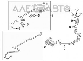 Трубки печки заднего ряда Mazda CX-9 16-23