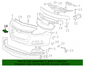 Эмблема значок переднего бампера Chevrolet Malibu 13-15