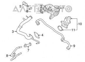 Трубки системы охлаждения ДВС Volvo XC90 16-22 T5, T6