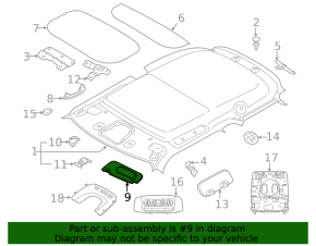 Козырек правый Mini Cooper F56 3d 14-24 серый