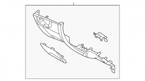 Накладка колени водителя Hyundai Tucson 22-26 серая