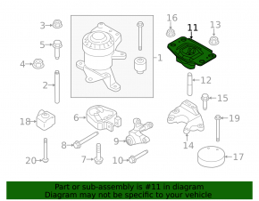 Подушка двигателя левая Ford Edge 15-18 2.0T
