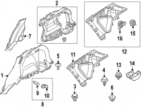 Обшивка арки правая Mazda CX-5 17-21 черная