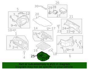 Пенопласт под инструмент Hyundai Sonata 11-14