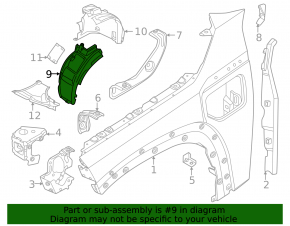 Подкрылок передний правый передняя часть BMW XM G09 23-26
