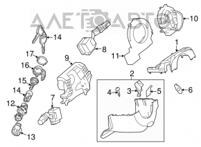 Обрамление рулевой колонки нижнее Mazda3 MPS 09-13