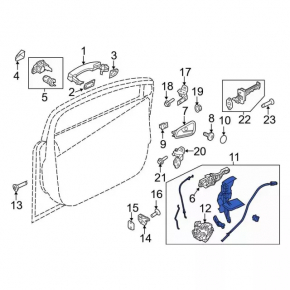 Замок двери передней левой Ford Focus mk3 11-18