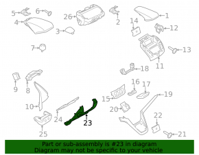 Накладка колени водителя Ford Transit Connect MK2 13-25 серая