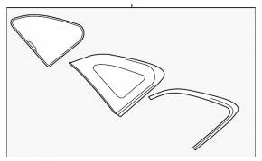 Geam fix pentru geam spate dreapta pentru Lincoln MKC 15-19