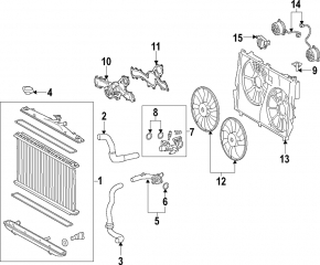 Carcasa radiator difuzor gol Lexus RX350 16-22 cu rezervor