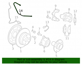 Шланг тормозной задний правый BMW X5 F15 14-18