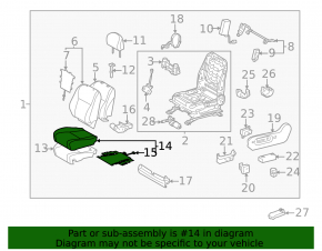 Водительское сидение Toyota Highlander 08-13 без airbag, кожа беж