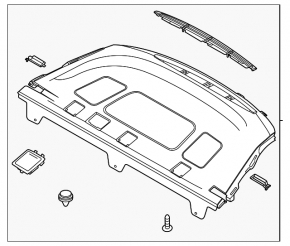 Полка задняя Hyundai Sonata 20-26 без сабвуфера черная