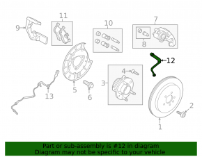 Furtun de frână spate dreapta Ford Flex 13-19