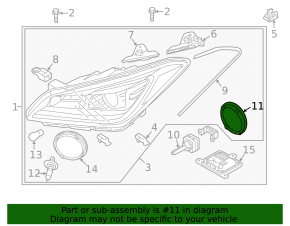 Крышка лампы фары Hyundai Sonata 15-15