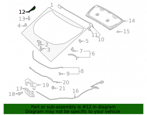 Петля капота правая Mazda CX-30 20-23